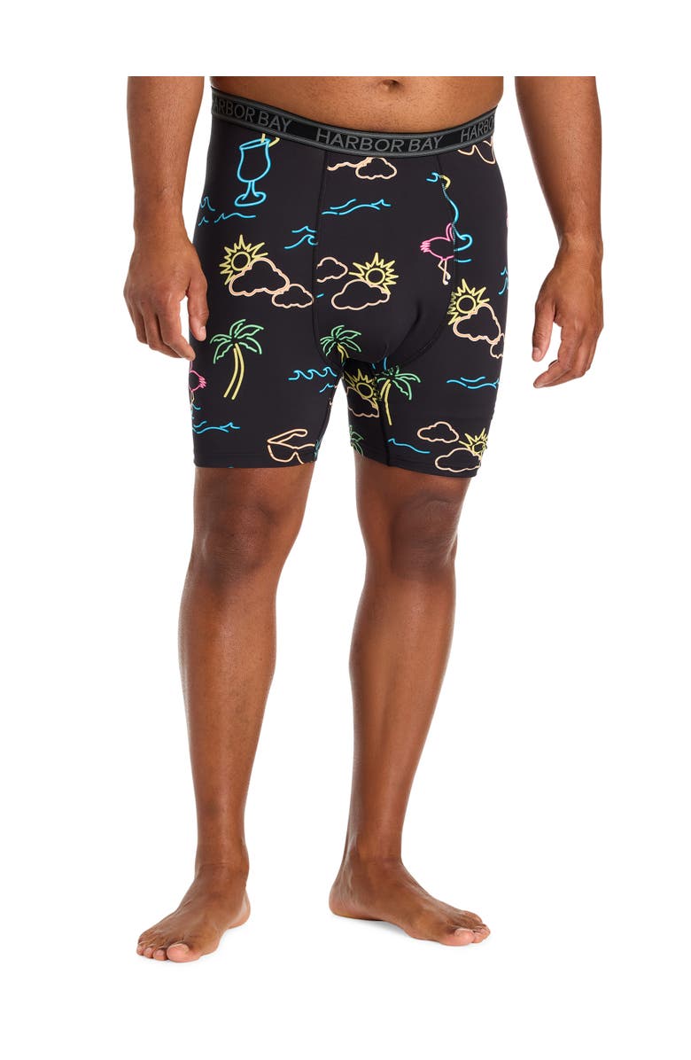 Harbor Bay by DXL Big & Tall Cooling Performance 5 Inch Boxer Briefs V3, Alternate, color, Vitamin Sea