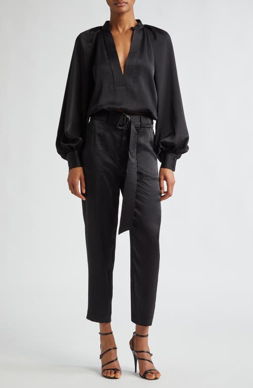 RAMY BROOK RAMY BROOK HAYDEN BELTED SATIN PANTS 