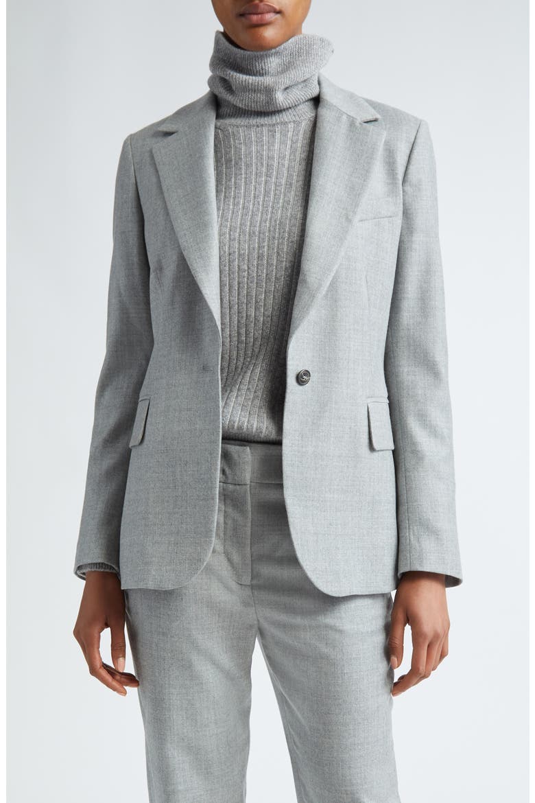 Sparkle Wool Blend Blazer, Main, color, GREY