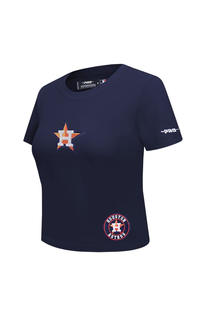 PRO STANDARD Women's Pro Standard  Navy Houston Astros Game Day Classics Baby Doll Cropped T-Shirt, Alternate, color, Navy
