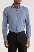 SOUL OF LONDON Geo Print Stretch Sport Shirt