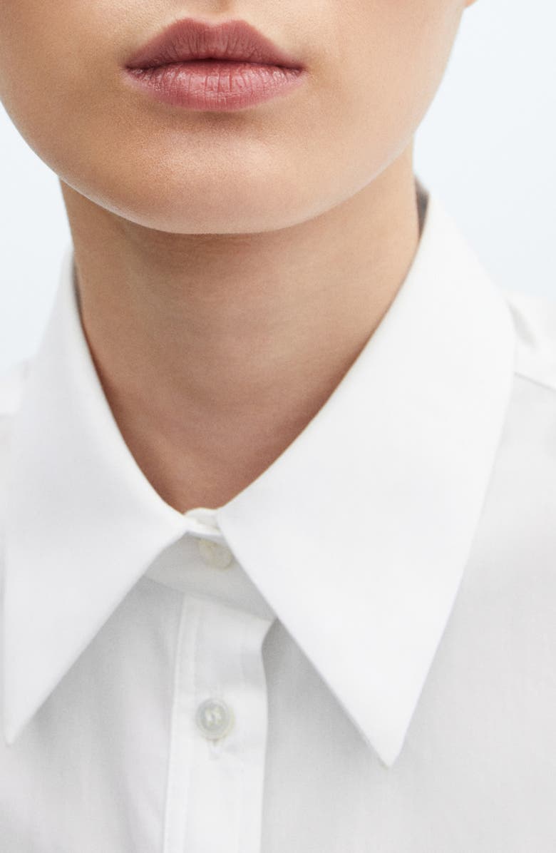 MANGO Oversize Cotton Button-Up Shirt, Alternate, color, 