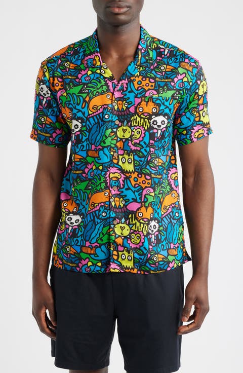 Munday Jungle Print Camp Shirt