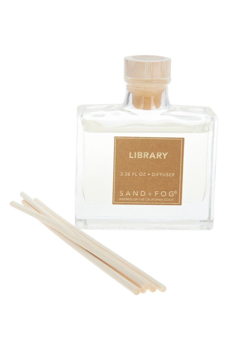 SAND AND FOG Library Reed Diffuser, Main, color, Amber