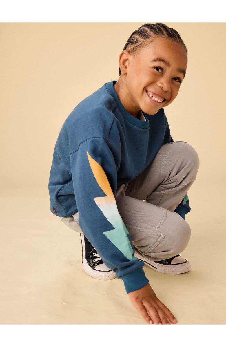 Tea Collection Lightning Kanga Popover, Alternate, color, Bedford Blue