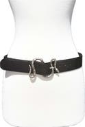 Raina Belts Thin Snake Buckle Leather Belt