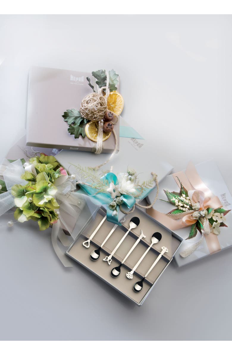 Mepra Evento Espresso Spoon Set - 6 Pieces, Alternate, color, Silver