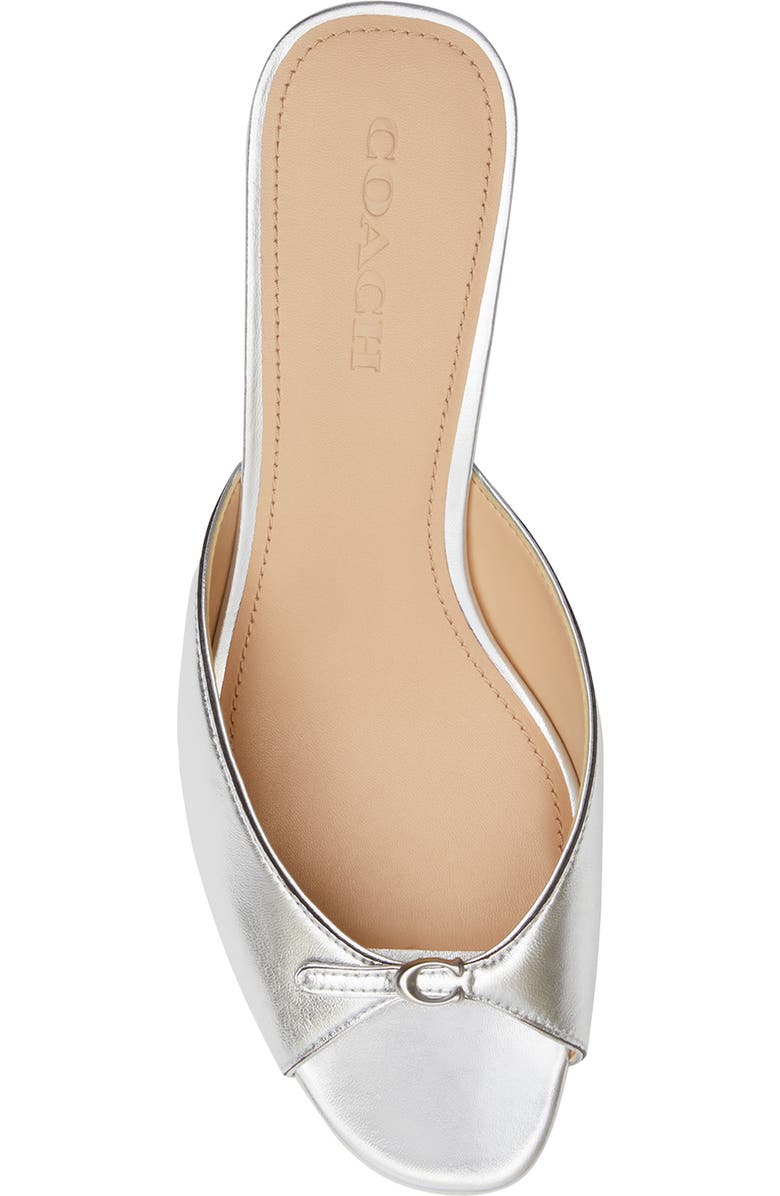 COACH Margot Kitten Heel Sandal, Alternate, color, Silver