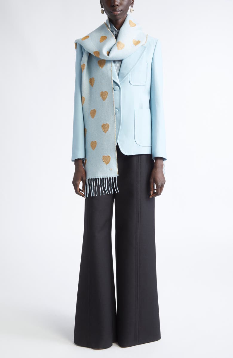 Valentino Garavani Solid Crepe Couture Sport Coat, Alternate, color, Grey/ Blue