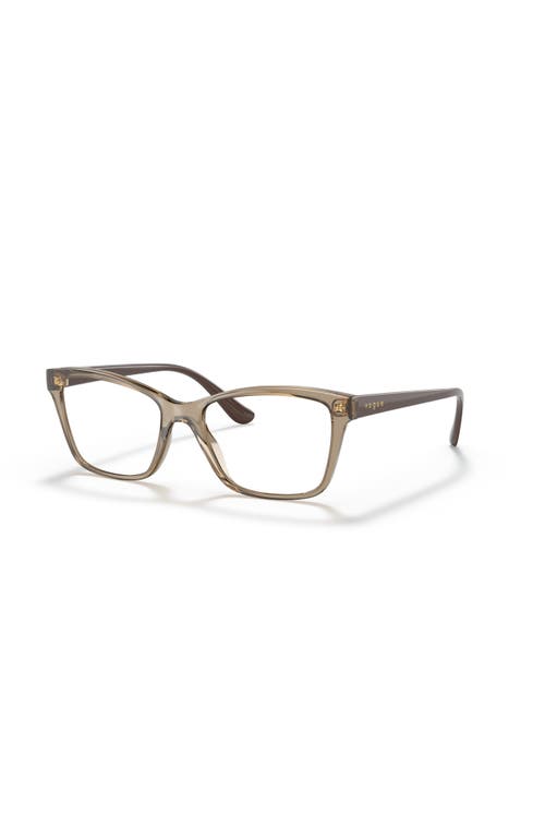 Vogue Eyewear 53mm Rectangle Optical Glasses In Brown