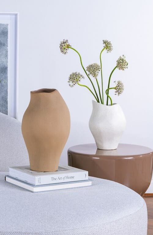 Dinadecor Mosco Vase In Brown