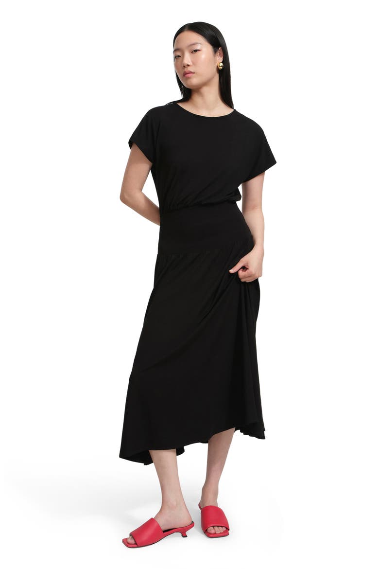 Suvi Midi Dress, Alternate, color, BLACK