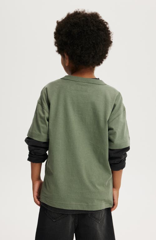 Cotton On Kids Kid's Licensed Drop Shoulder Short Sleeve Tee In Swag Green Tupac Hands
