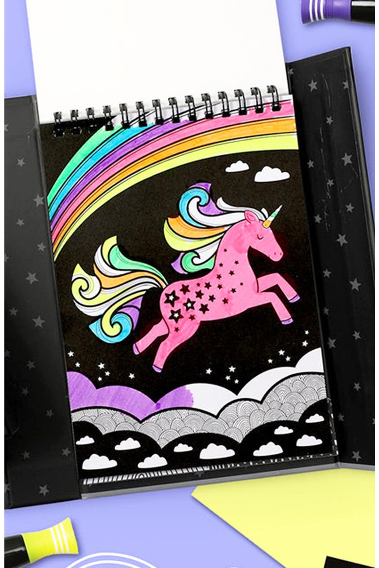 Unicorns & Friends Coloring Set, Alternate, color, BLACK MULTI