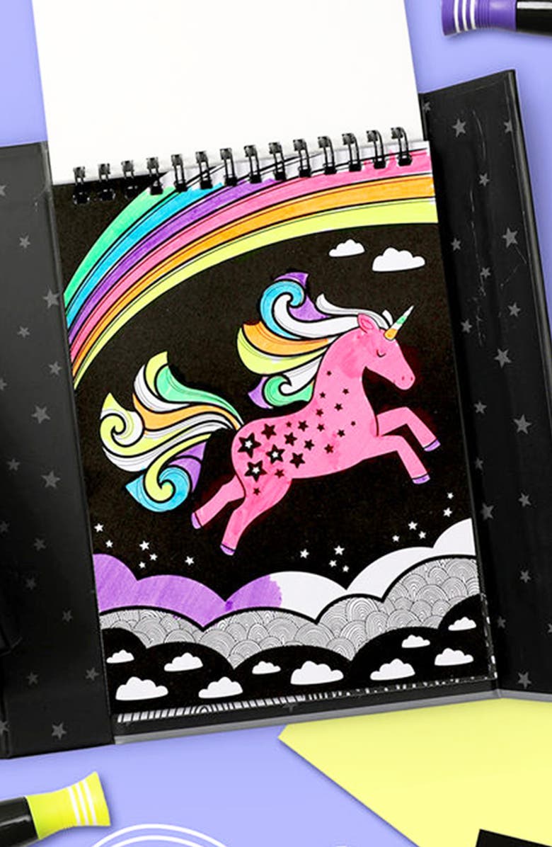 TIGER TRIBE Unicorns & Friends Coloring Set, Alternate, color, Black Multi