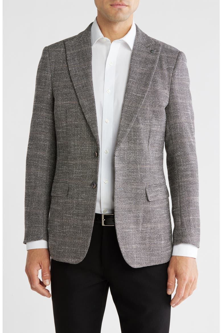 Solid Slim Fit Blazer, Main, color, GREY