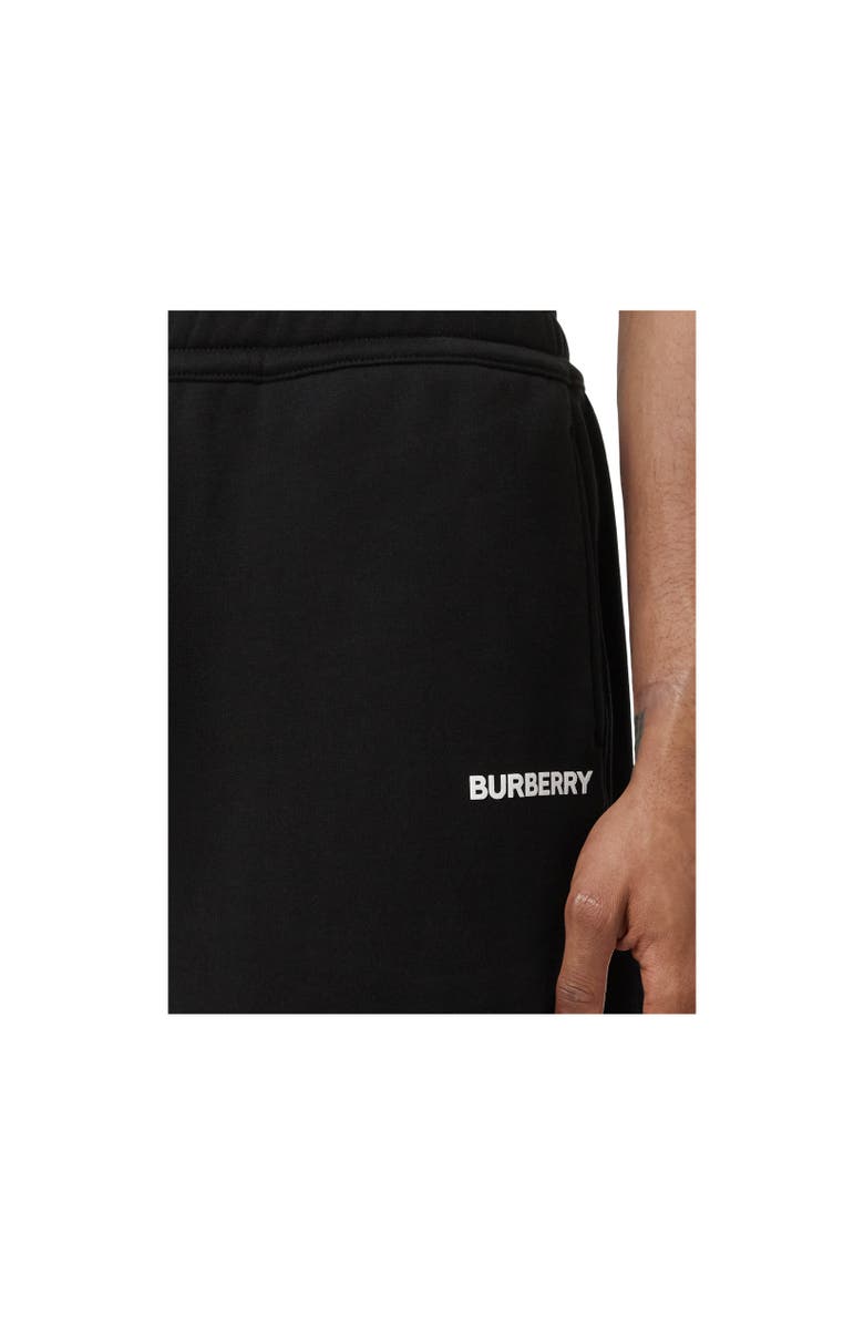 Burberry Logo Cotton Shorts, Alternate, color, Black