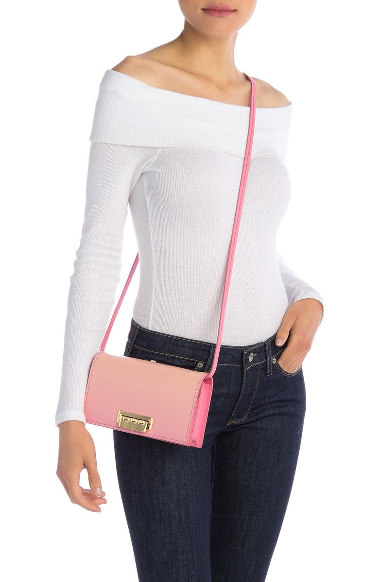 ZAC Zac Posen Eartha Leather Crossbody Clutch, Main, color,