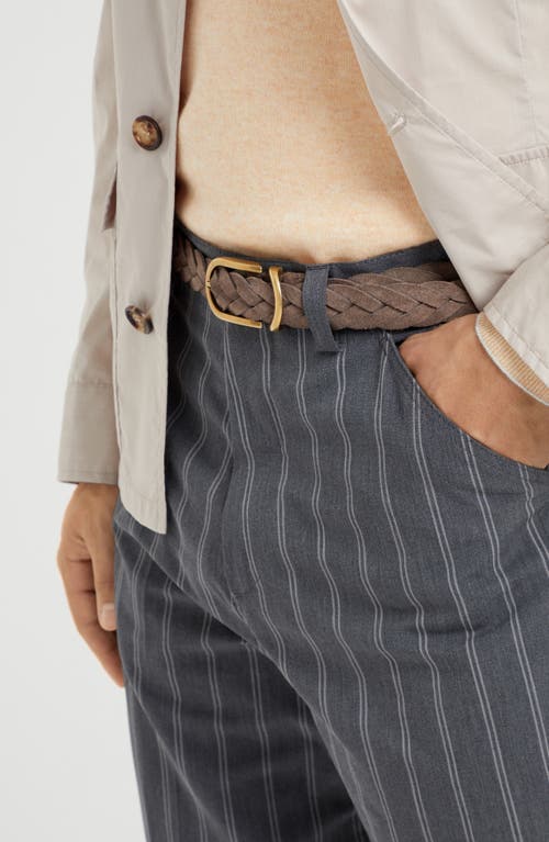 Brunello Cucinelli Braided Belt In Brown