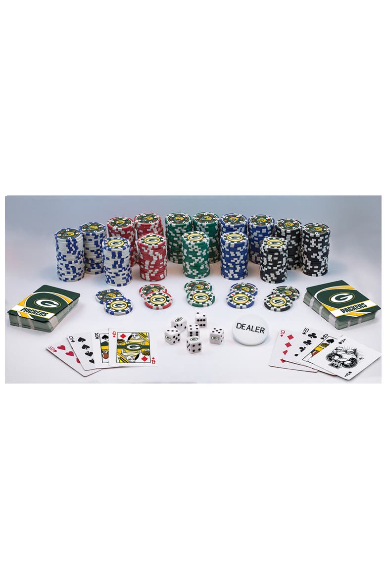 Green Bay Packers 300 Piece Poker Set, Alternate, color, Multicolor