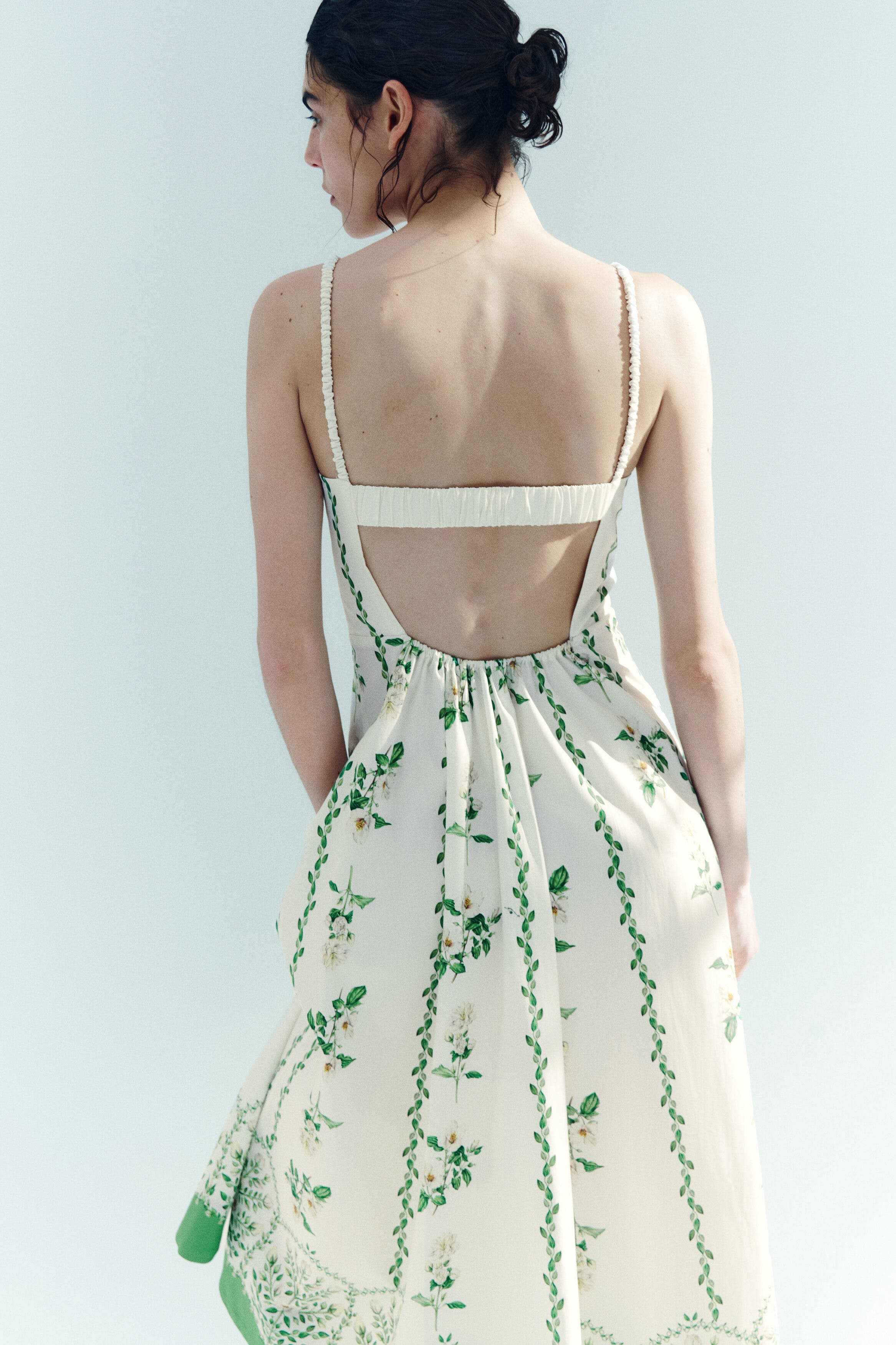 Cotton dress with flared skirt - image 2