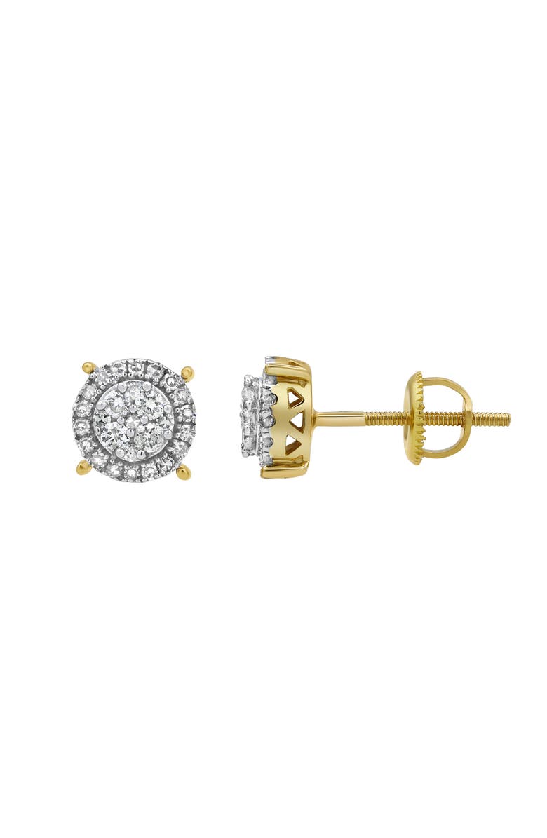 LuvMyJewelry Dreamcatcher Deluxe 14K Yellow Gold Diamond Stud Earrings - 0.33ct., Alternate, color, 14K Yellow Gold