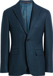 Canali Kei Trim Fit Mélange Wool Sport Coat