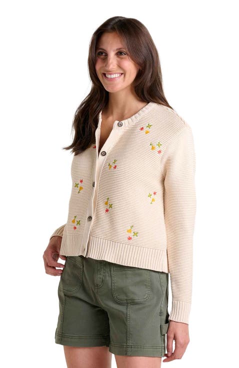 Bianca Crew Cardigan Embroidered