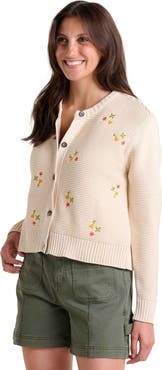 Toad & Co Bianca Crew Cardigan Embroidered