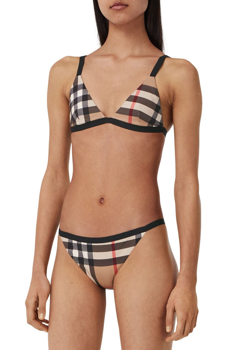 Loing Check Two-Piece Swimsuit, Alternate, color, ARCHIVE BEIGE IP CHK