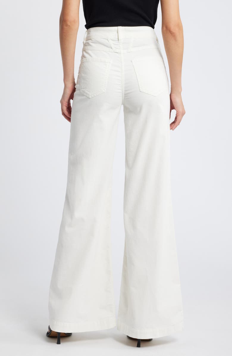 Closed Glow Up High Waist Wide Leg Corduroy Pants, Alternate, color, Ivory