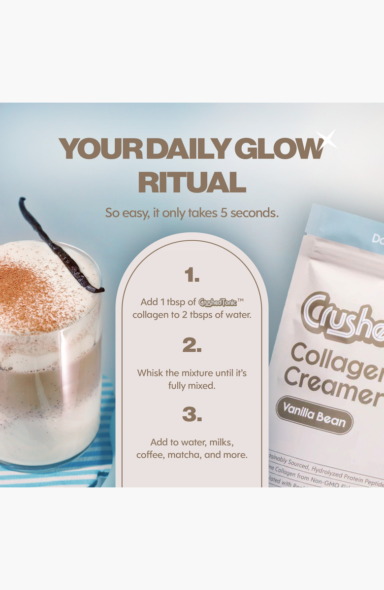 CRUSHED TONIC Vanilla Bean Bovine Collagen Supplement, Alternate, color, Bovine Collagen