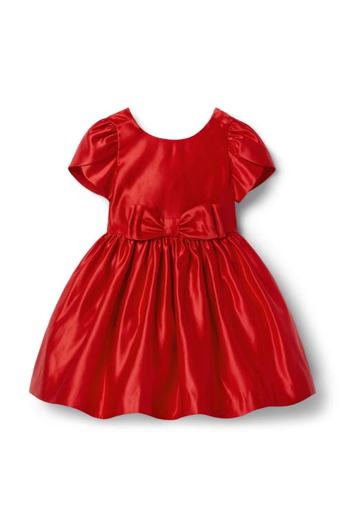 Janie And Jack The Holiday Bow Dress In Red