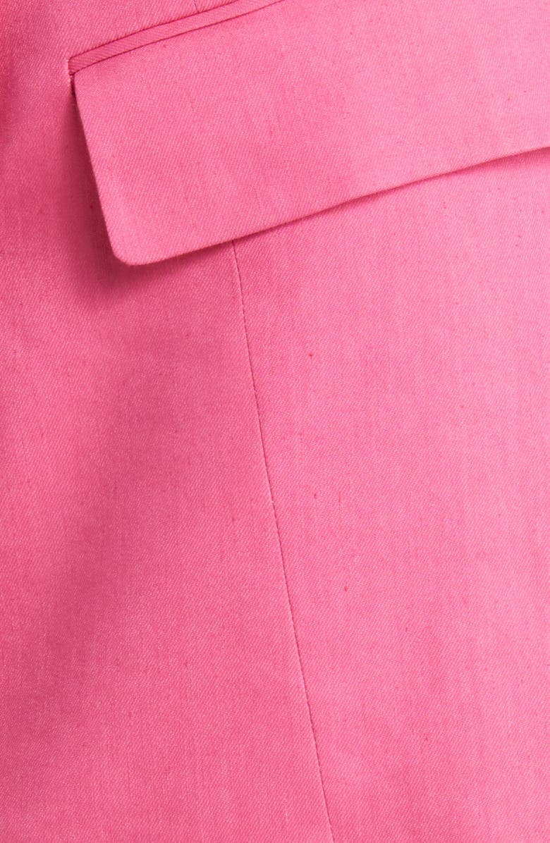 FRAME Strong Shoulder Crop Organic Linen Blend Blazer, Alternate, color, 