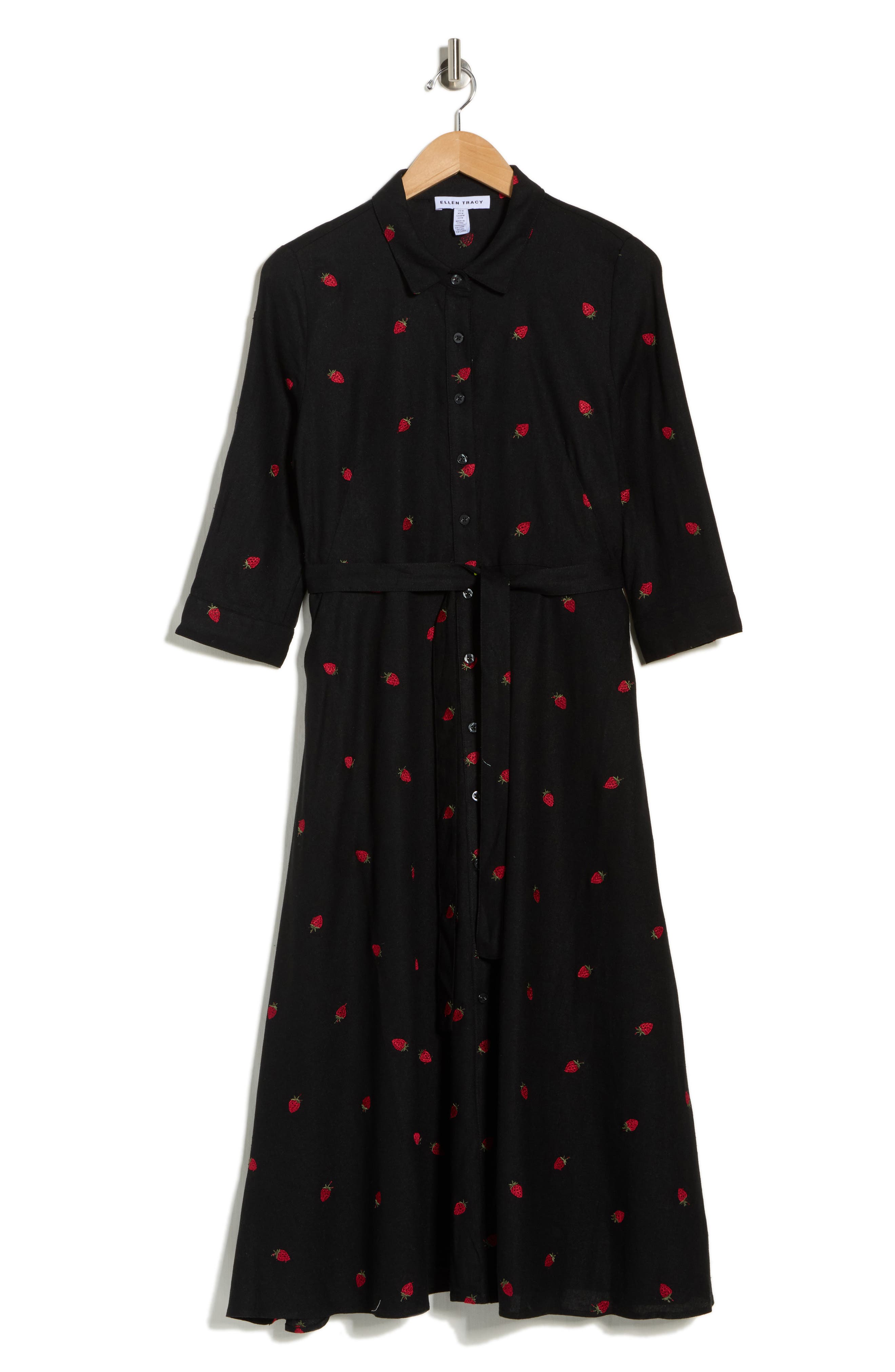 Ellen Tracy Tie Waist Shirtdress