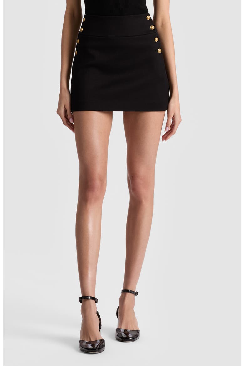 Narin High Waist Sailor Miniskirt, Main, color, BLACK