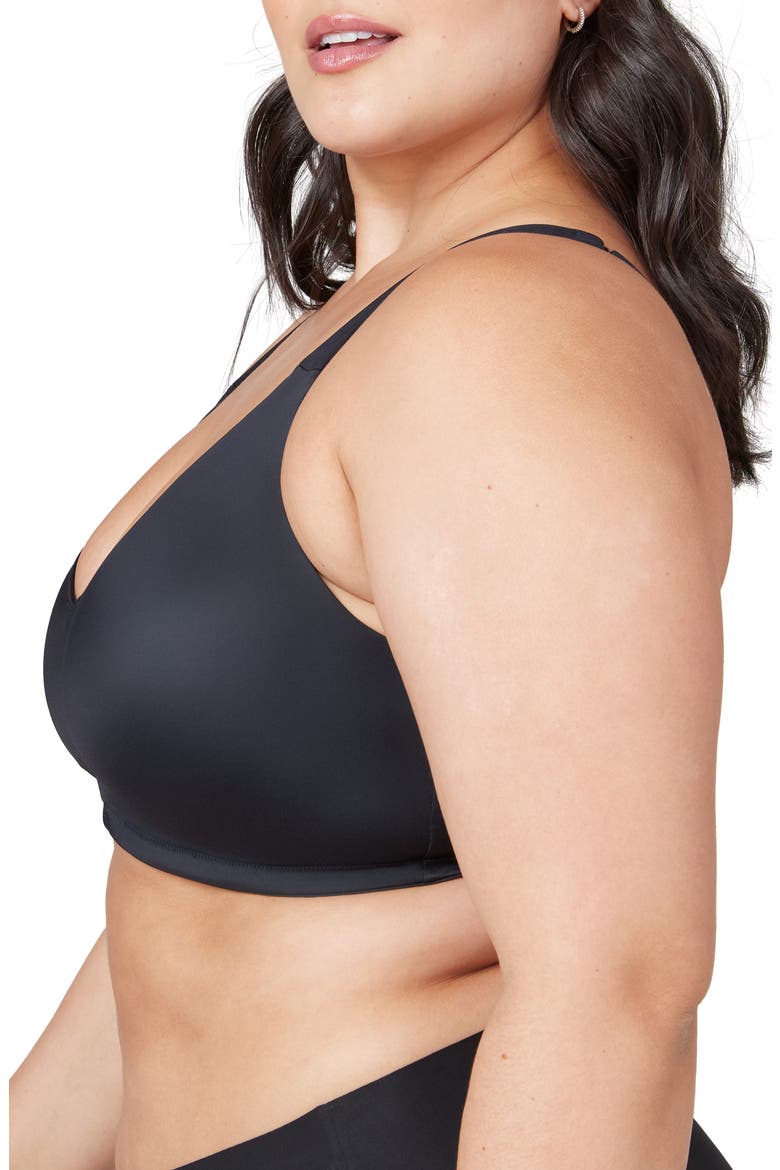 Low Profile Cushioned Wireless Minimizer Bra, Alternate, color, VERY BLACK