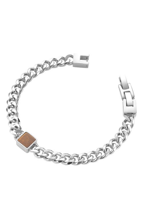 Geoffrey Beene Semiprecious Stone Curb Chain Bracelet