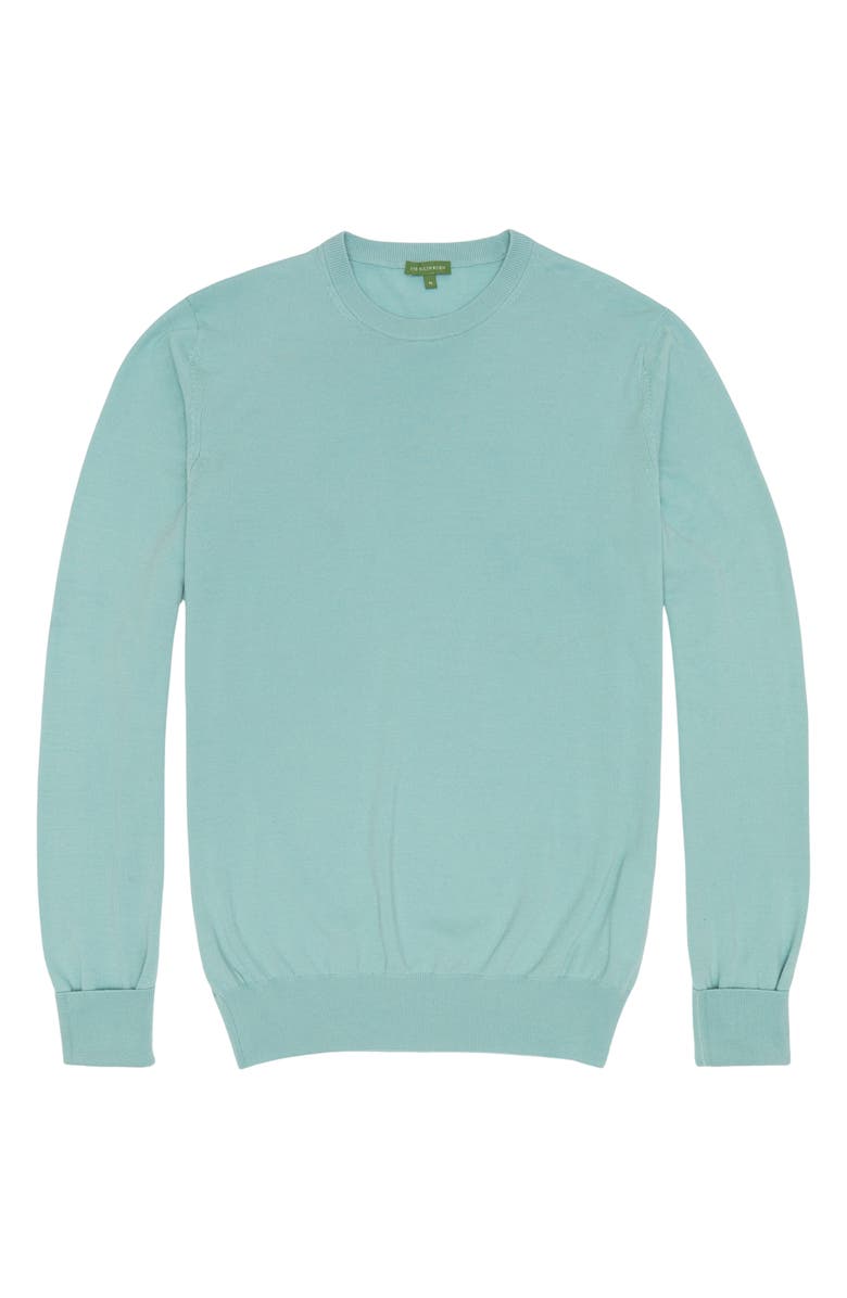 Sid Mashburn Fine Gauge Wool Crewneck Sweater, Alternate, color, Celadon Escorial Wool