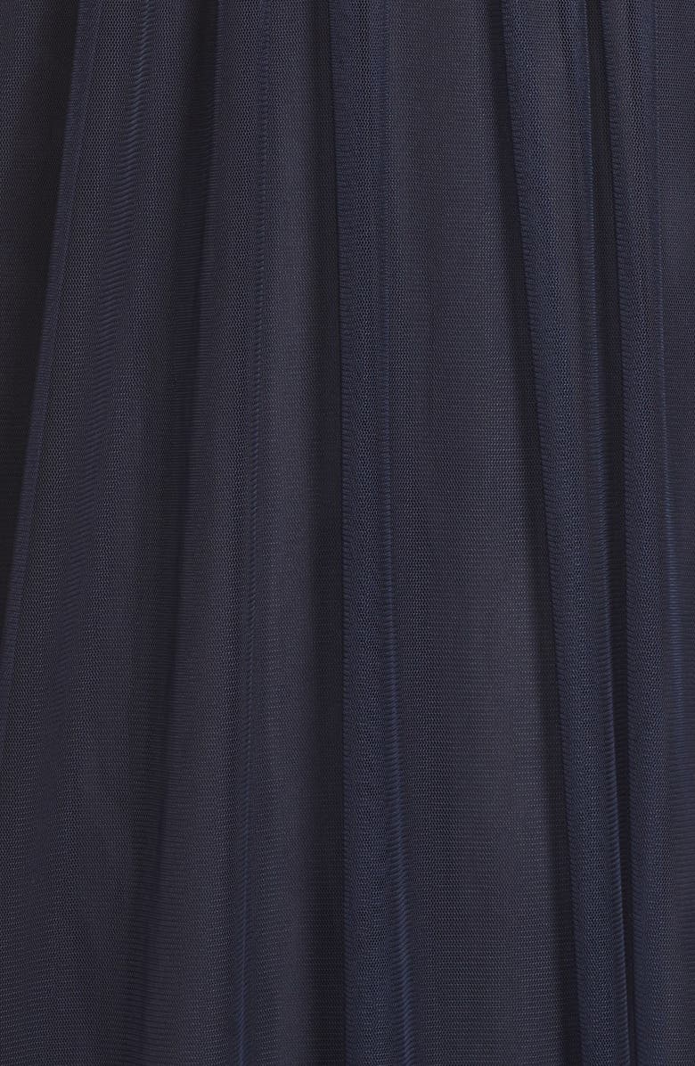 Amsale 'Alyce' Illusion V-Neck Pleat Tulle Gown, Alternate, color,