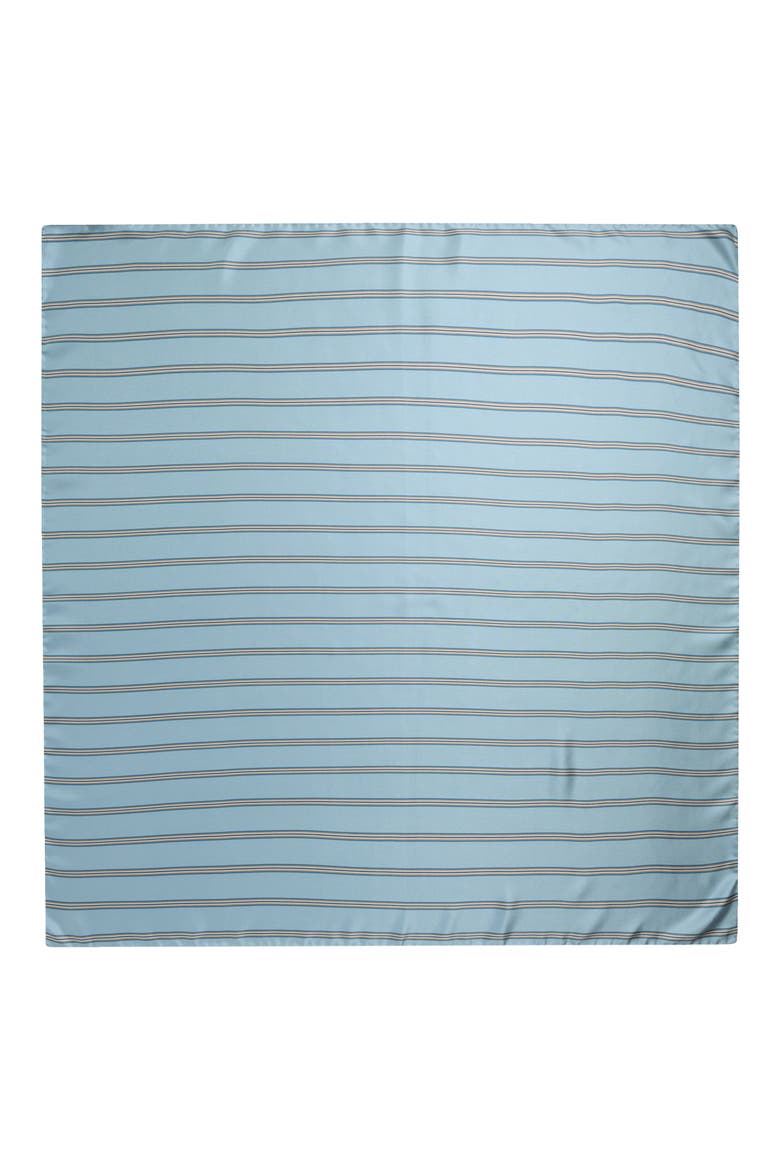 Stripe Silk Twill Scarf, Alternate, color, DEL MAR
