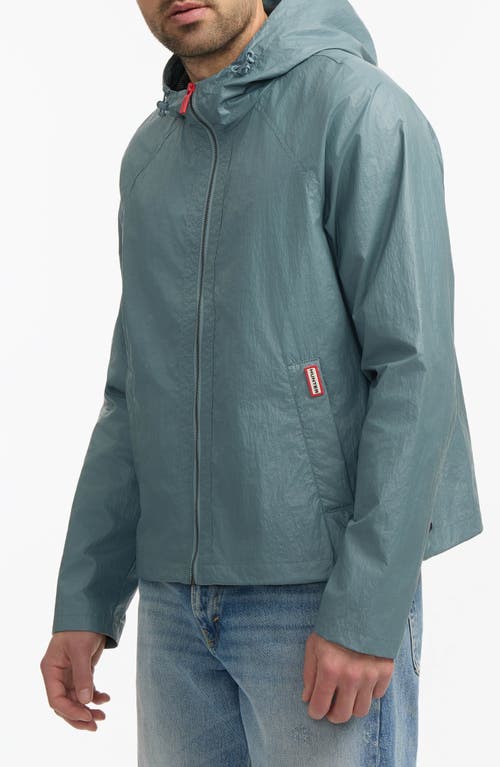 Hunter Jay Water Repellent Wax Crinkle Jacket In Blizzard Blue