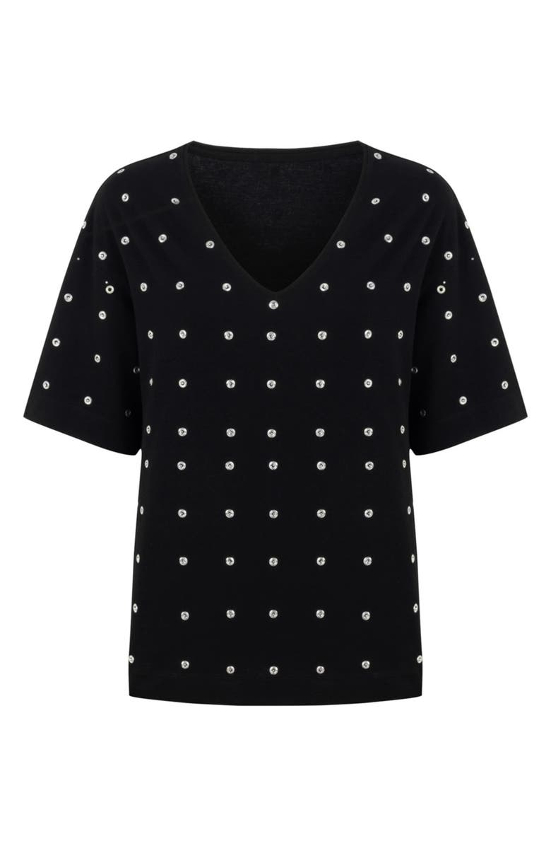 Nocturne Metal Ring Embroidered T-Shirt, Main, color, 