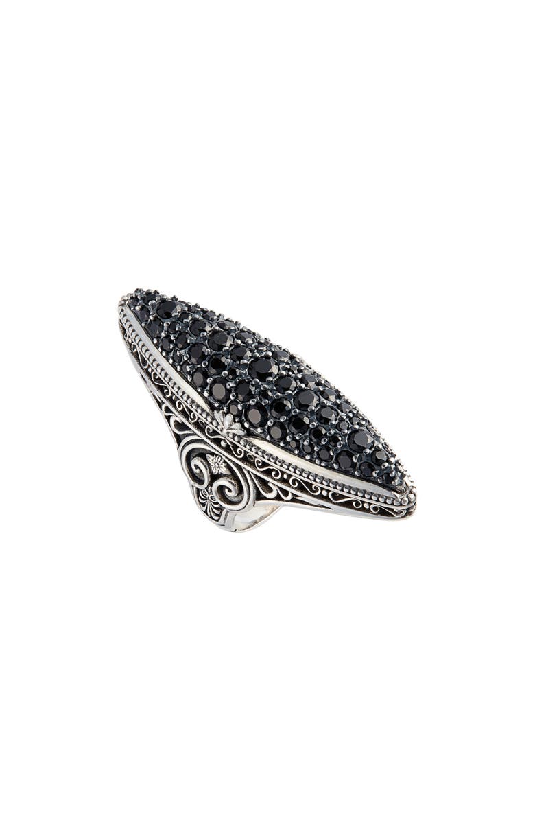 Konstantino Circle Black Spinel Ring, Main, color, 