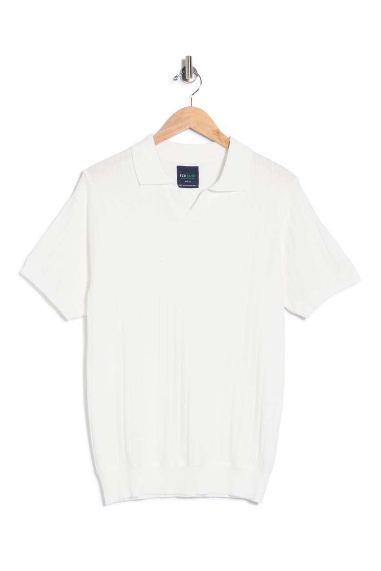 Rib Polo Sweater, Alternate, color, WHITE
