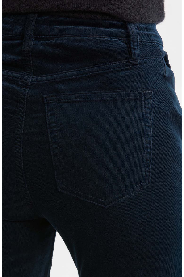 Le Sleek Corduroy Ankle Straight Leg Pants, Alternate, color, NAVY