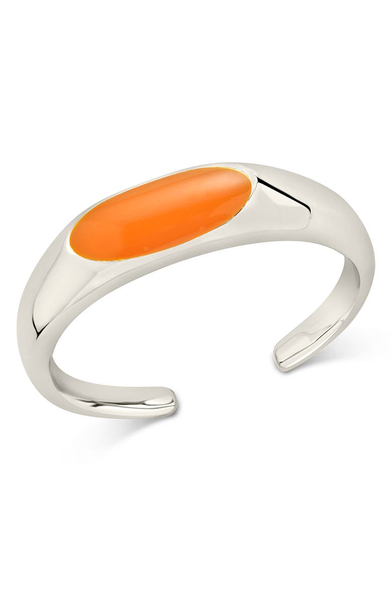Sterling Forever Sterling Silver Enamel Open Ring, Alternate, color, 