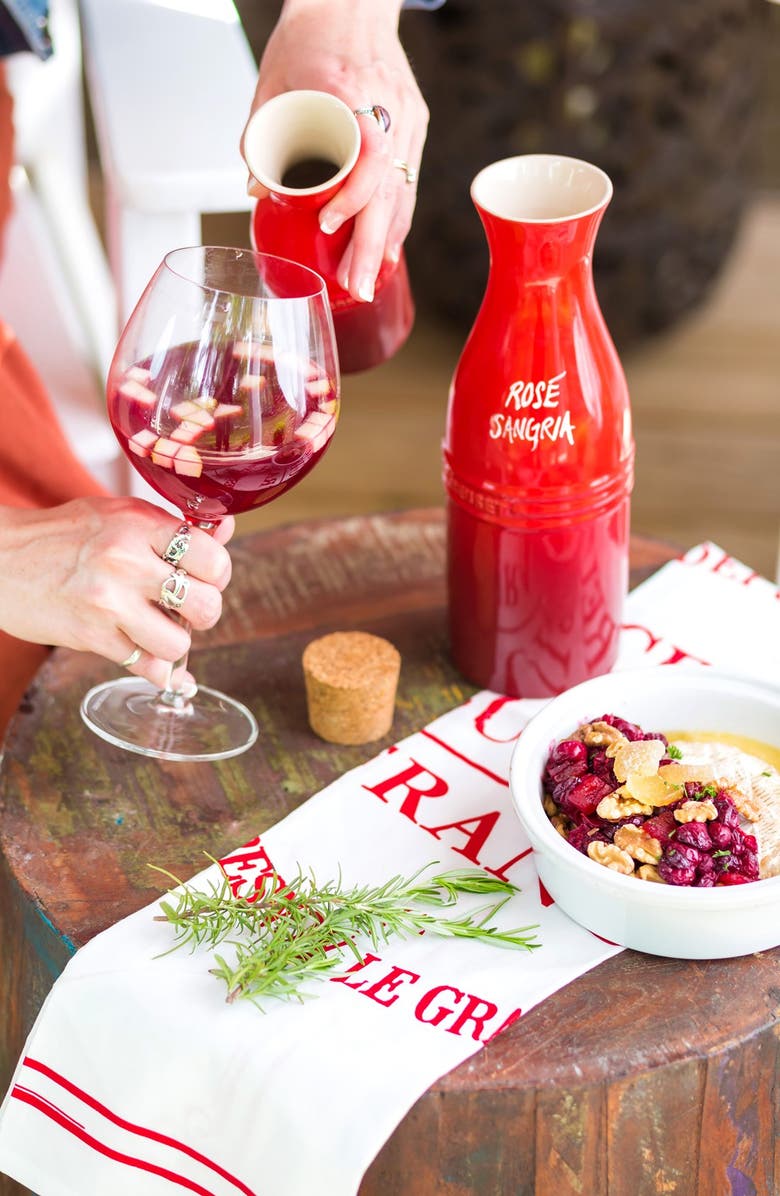 Le Creuset Glazed Stoneware Wine Carafe with Cork, Alternate, color,