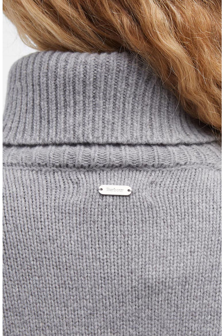 Beatrix Cable Stitch Long Sleeve Wool Blend Sweater Dress, Alternate, color, GREY MARL
