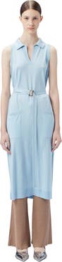 GOBI Mongolian Cashmere Sleeveless Silk Cashmere Polo Dress